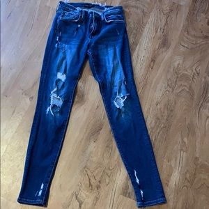 Flying Monkey-dark Denim distressed jeans